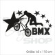 Kids BMX Freestyle Fahrrad Bike Cross Stunt Sport Kinder Wandtattoo Wandaufkleber Aufkleber Wand