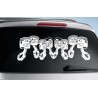 Aufkleber Auto Heckscheibe Car Tattoo Style La Familia Pferd Pferde Gecko Sprüche Power Blumen Ranke Fee Hexe Faultier Kolben