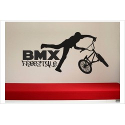 Kids BMX Freestyle Fahrrad Bike Cross Stunt Sport Kinder Wandtattoo Wandaufkleber Aufkleber Wand