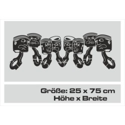 Aufkleber Auto Heckscheibe Car Tattoo Style La Familia Pferd Pferde Gecko Sprüche Power Blumen Ranke Fee Hexe Faultier Kolben