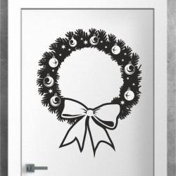 Wandaufkleber Wandtattoo Aufkleber Wand Weihnachten X-MAS Merry Christmas Kugel Schmuck  Weihnachtsbäckerei Backen Plätzen Backh