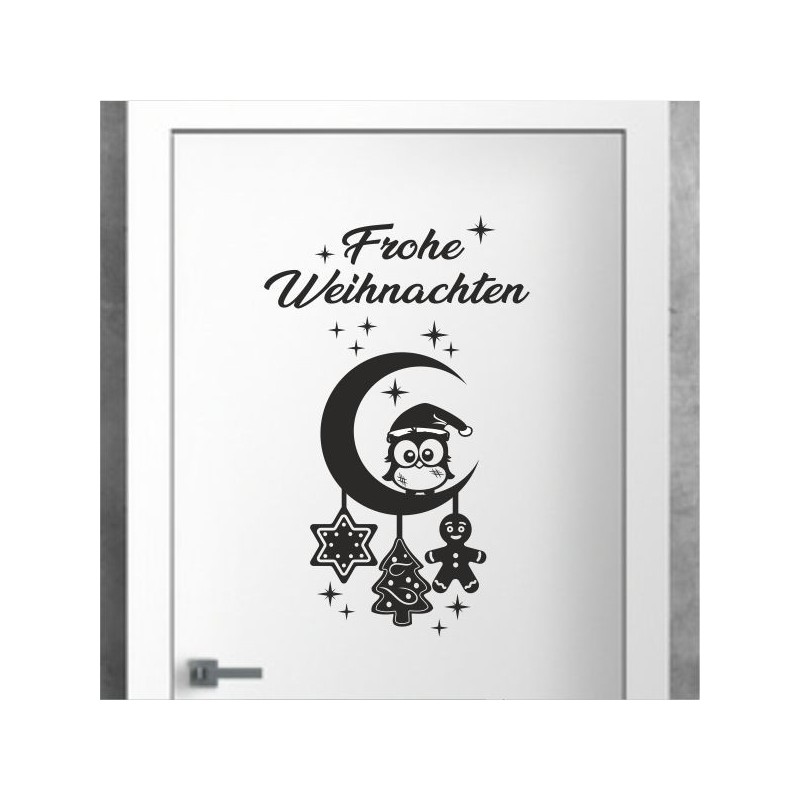 Wandaufkleber Wandtattoo Aufkleber Wand Weihnachten X-MAS Merry Christmas Kugel Schmuck  Weihnachtsbäckerei Backen Plätzen Backh