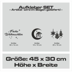 Wandaufkleber Wandtattoo Aufkleber Wand Weihnachten X-MAS Merry Christmas Kugel Schmuck  Weihnachtsbäckerei Backen Plätzen Backh