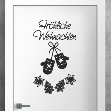 Wandaufkleber Wandtattoo Aufkleber Wand Weihnachten X-MAS Merry Christmas Kugel Schmuck  Weihnachtsbäckerei Backen Plätzen Backh