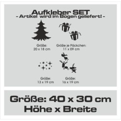 Wandaufkleber Wandtattoo Aufkleber Wand Weihnachten X-MAS Merry Christmas Kugel Schmuck  Weihnachtsbäckerei Backen Plätzen Backh