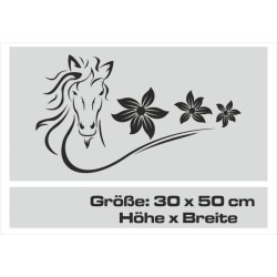 Aufleber Auto Pferd Fohlen Stute Hengst Hufeisen Glück Spruch Dekor Stall Pferdehof Reiten Sport Familie Ponny Kinder