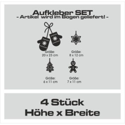 Wandaufkleber Wandtattoo Aufkleber Wand Weihnachten X-MAS Merry Christmas Kugel Schmuck  Weihnachtsbäckerei Backen Plätzen Backh