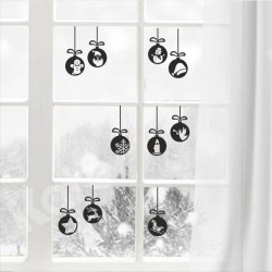 Wandaufkleber Wandtattoo Aufkleber Wand Weihnachten X-MAS Merry Christmas Kugel Schmuck  Weihnachtsbäckerei Backen Plätzen Backh