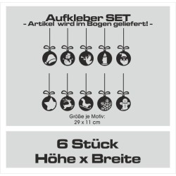 Wandaufkleber Wandtattoo Aufkleber Wand Weihnachten X-MAS Merry Christmas Kugel Schmuck  Weihnachtsbäckerei Backen Plätzen Backh