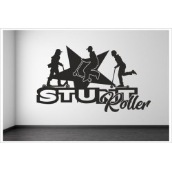 Kinder Kick Scooter City Stunt Roller Cityroller Sport Free Style Wandaufkleber Wandtattoo Aufkleber