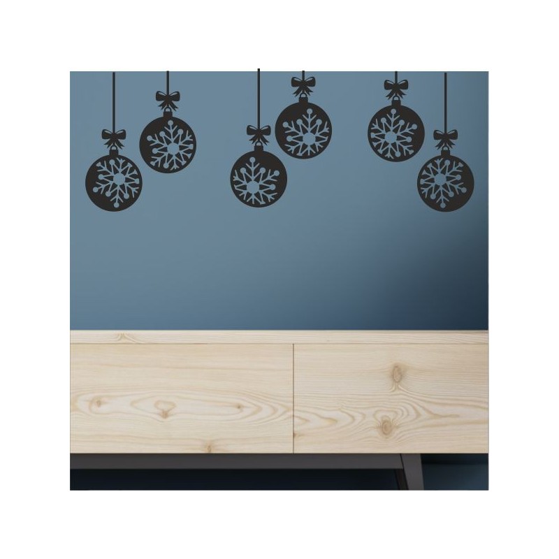 Wandaufkleber Wandtattoo Aufkleber Wand Weihnachten X-MAS Merry Christmas Kugel Schmuck  Weihnachtsbäckerei Backen Plätzen