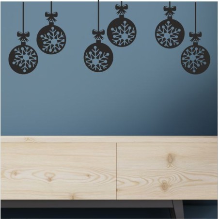 Wandaufkleber Wandtattoo Aufkleber Wand Weihnachten X-MAS Merry Christmas Kugel Schmuck  Weihnachtsbäckerei Backen Plätzen