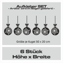 Wandaufkleber Wandtattoo Aufkleber Wand Weihnachten X-MAS Merry Christmas Kugel Schmuck  Weihnachtsbäckerei Backen Plätzen