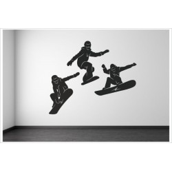 Kids Freestyle 3x Snowboard Schnee Ski Borden Stunt Sport Kinder Wandtattoo Wandaufkleber Aufkleber Wand