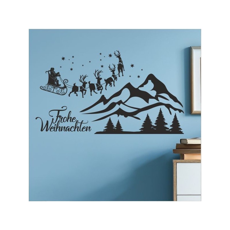 Wandaufkleber Wandtattoo Aufkleber Wand Weihnachten X-MAS Merry Christmas Kugel Schmuck  Weihnachtsbäckerei Backen Plätzen