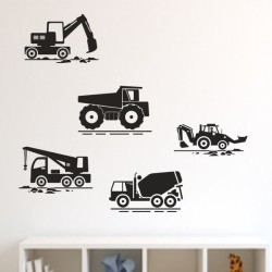 Wandaufkleber Wandtattoo Aufkleber Wand Pony Feuerwehr Dino T-Rex Autos Cars Bagger Fee Elfen Blumen Pirat Faultier Teddy Traum