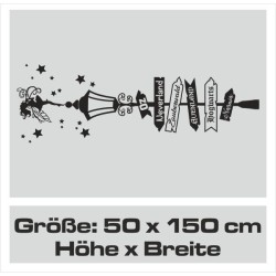 Wandaufkleber Wandtattoo Aufkleber Wand Pony Feuerwehr Dino T-Rex Autos Cars Bagger Fee Elfen Blumen Pirat Faultier Teddy Traum