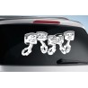 Aufkleber Auto Heckscheibe Car Tattoo Style La Familia Pferd Pferde Gecko Sprüche Power Blumen Ranke Fee Hexe Faultier Kolben