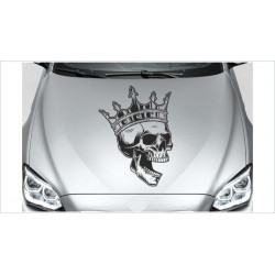 Aufkleber Auto Totenkopf Skull König Krone Lachen Smile Glück Car Style