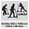 Wandaufkleber Wandtattoo Sport Fußball Kicker Spiel Kinder Kids Snowbord Skateboard Skater Stuntroller Roller BMX Basket Ball