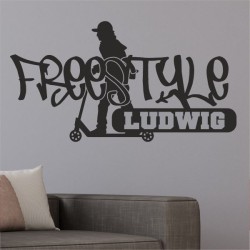 Wandaufkleber Wandtattoo Sport Fußball Kicker Spiel Kinder Kids Snowbord Skateboard Skater Stuntroller Roller BMX Basket Ball