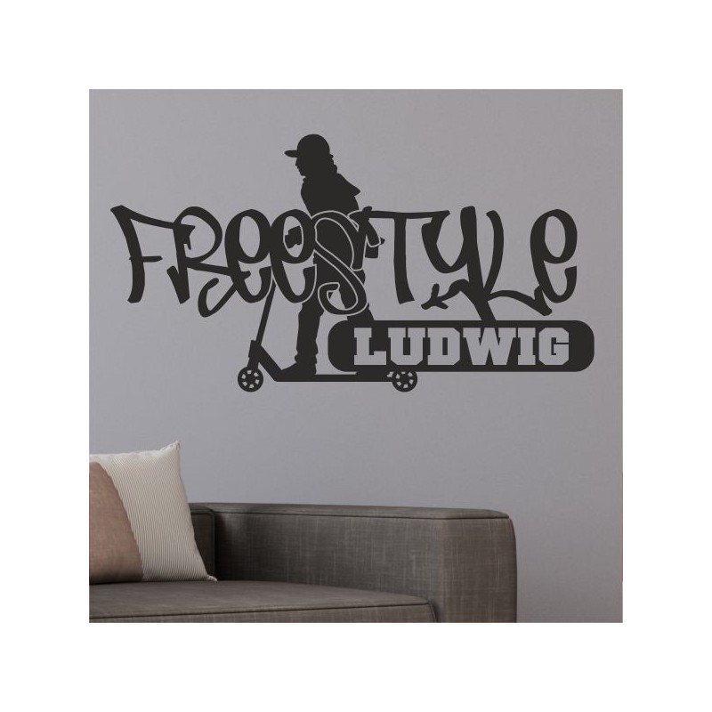 Wandaufkleber Wandtattoo Sport Fußball Kicker Spiel Kinder Kids Snowbord Skateboard Skater Stuntroller Roller BMX Basket Ball