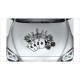 Aufkleber Auto Krone Poker Karten Rose Würfel Fahrzeug Sticker Car Style