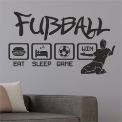 Wandaufkleber Wandtattoo Sport Fußball Kicker Spiel Kinder Kids Snowbord Skateboard Skater Stuntroller Roller BMX Basket Ball