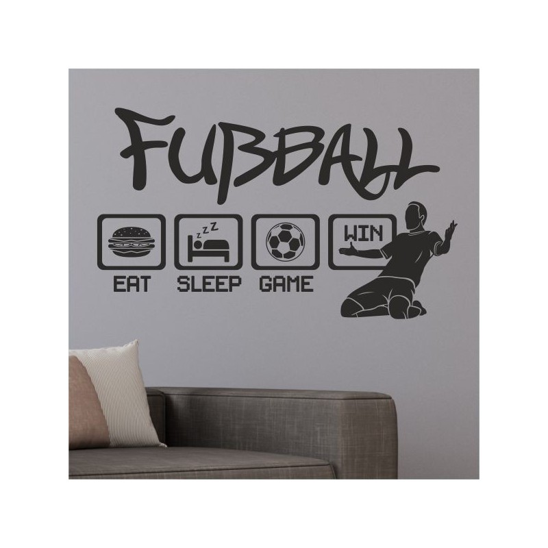 Wandaufkleber Wandtattoo Sport Fußball Kicker Spiel Kinder Kids Snowbord Skateboard Skater Stuntroller Roller BMX Basket Ball