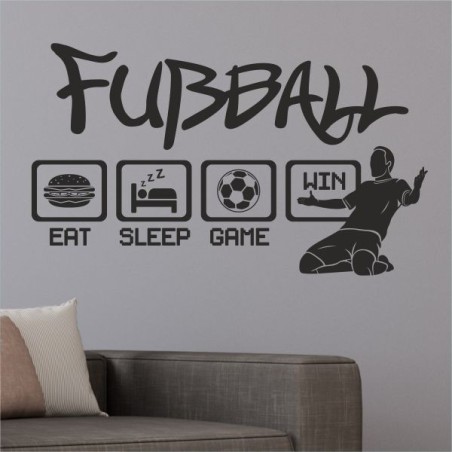 Wandaufkleber Wandtattoo Sport Fußball Kicker Spiel Kinder Kids Snowbord Skateboard Skater Stuntroller Roller BMX Basket Ball