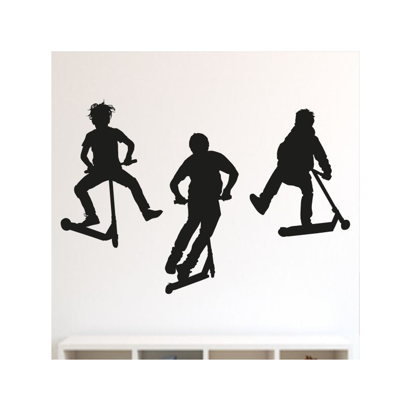 Wandaufkleber Wandtattoo Sport Fußball Kicker Spiel Kinder Kids Snowbord Skateboard Skater Stuntroller Roller BMX Basket Ball