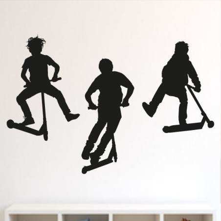 Wandaufkleber Wandtattoo Sport Fußball Kicker Spiel Kinder Kids Snowbord Skateboard Skater Stuntroller Roller BMX Basket Ball