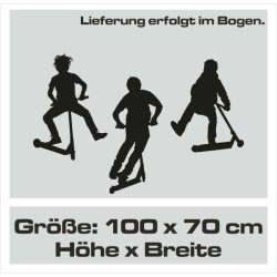 Wandaufkleber Wandtattoo Sport Fußball Kicker Spiel Kinder Kids Snowbord Skateboard Skater Stuntroller Roller BMX Basket Ball