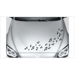 Aufkleber SET Auto 24x Musik Noten Swing Sound Takt Fahrzeug Sticker Car Style