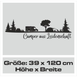Wohnmobil Aufkleber Camper aus Leidenschaft Zelten Reise Campingplatz Wohnwagen Camping  WOMO 15