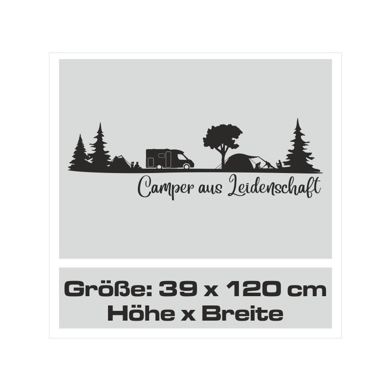 Wohnmobil Aufkleber Camper aus Leidenschaft Zelten Reise Campingplatz Wohnwagen Camping  WOMO 15