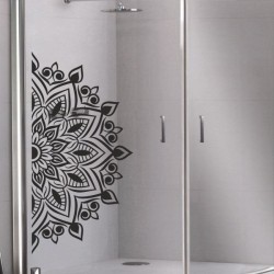 Aufkleber Glas Dekor Fenster Dusche Duschkabine Glas Tür Glastür Schaufenster Beschriftung Spa Wellness Meer Delphin Rose Wasser