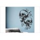 Totenkopf Sterne Lachen Smile Krone Skull Bones Wandaufkleber Wandtattoo Aufkleber Wand