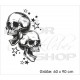 Totenkopf Sterne Lachen Smile Krone Skull Bones Wandaufkleber Wandtattoo Aufkleber Wand