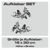 Aufkleber SET Auto Heckscheibe Car Tattoo Style La Familia Pferd Gecko Sprüche Power Blumen Ranke Fee Hexe Faultier Kolben