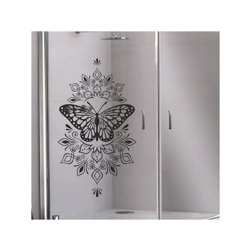 Aufkleber Glas Dekor Fenster Dusche Duschkabine Glas Tür Glastür Schaufenster Beschriftung Spa Wellness Meer Delphin Rose Wasser