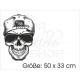 Totenkopf Skull Tattoo Hipster Gangster Cappy Aufkleber Auto Autoaufkleber