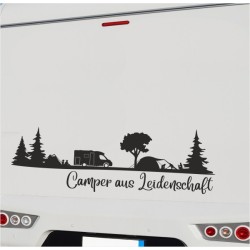 Wohnmobil Aufkleber Camper aus Leidenschaft Zelten Reise Campingplatz Wohnwagen Camping  WOMO 15