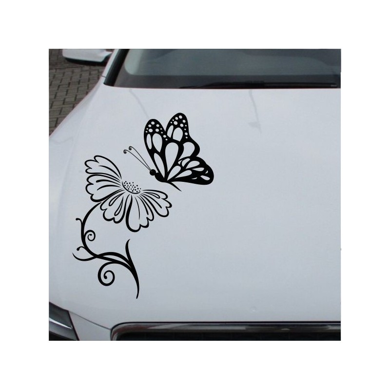 Aufkleber Auto Motorhaube Car Style Tuning Drache Tribal Dekor Rosen Blumen Schmetteringe Tattoo´s Fun Comic Flower Tiere