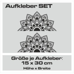 Aufkleber SET Auto Heckscheibe Car Tattoo Style La Familia Pferd Gecko Sprüche Power Blumen Ranke Fee Hexe Faultier Kolben