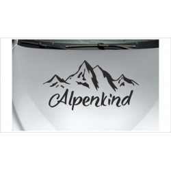 Aufkleber Auto Alpenkind Alpen Berge Panorama Fahrzeug Sticker Car Style