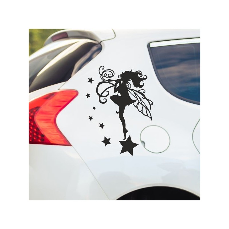 Aufkleber SET Auto Heckscheibe Car Tattoo Style La Familia Pferd Gecko Sprüche Power Blumen Ranke Fee Hexe Faultier Kolben
