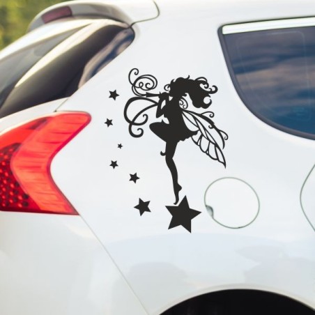 Aufkleber SET Auto Heckscheibe Car Tattoo Style La Familia Pferd Gecko Sprüche Power Blumen Ranke Fee Hexe Faultier Kolben