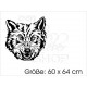 Aufkleber Auto Offroad 4x4 heulender Wolf Hund Fahrzeug Sticker Car Style