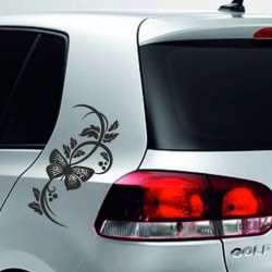 Aufkleber SET Auto Heckscheibe Car Tattoo Style La Familia Pferd Gecko Sprüche Power Blumen Ranke Fee Hexe Faultier Kolben